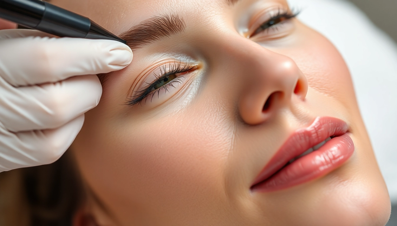 Professional assistant performing Fadenlifting Zürich on a client for facial skin tightening.
