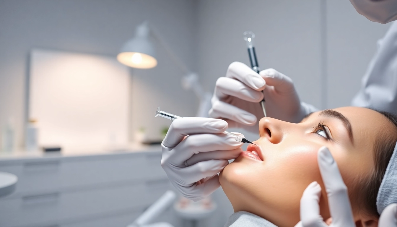 Botox Zürich: Experienced specialist performing facial injection in modern clinic for natural results
