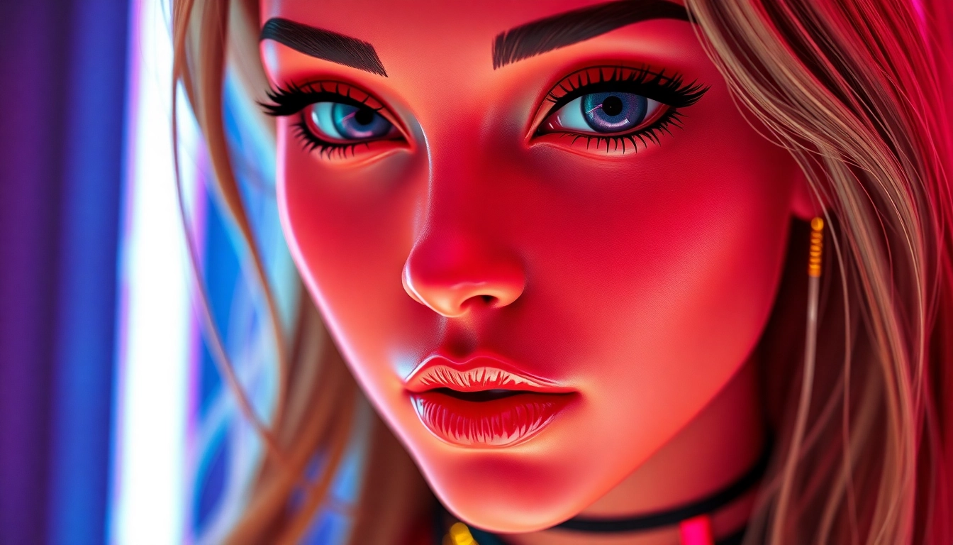 AI girlfriend engaging in unfiltered NSFW chat, realistic digital avatar with expressive features for mature conversations.