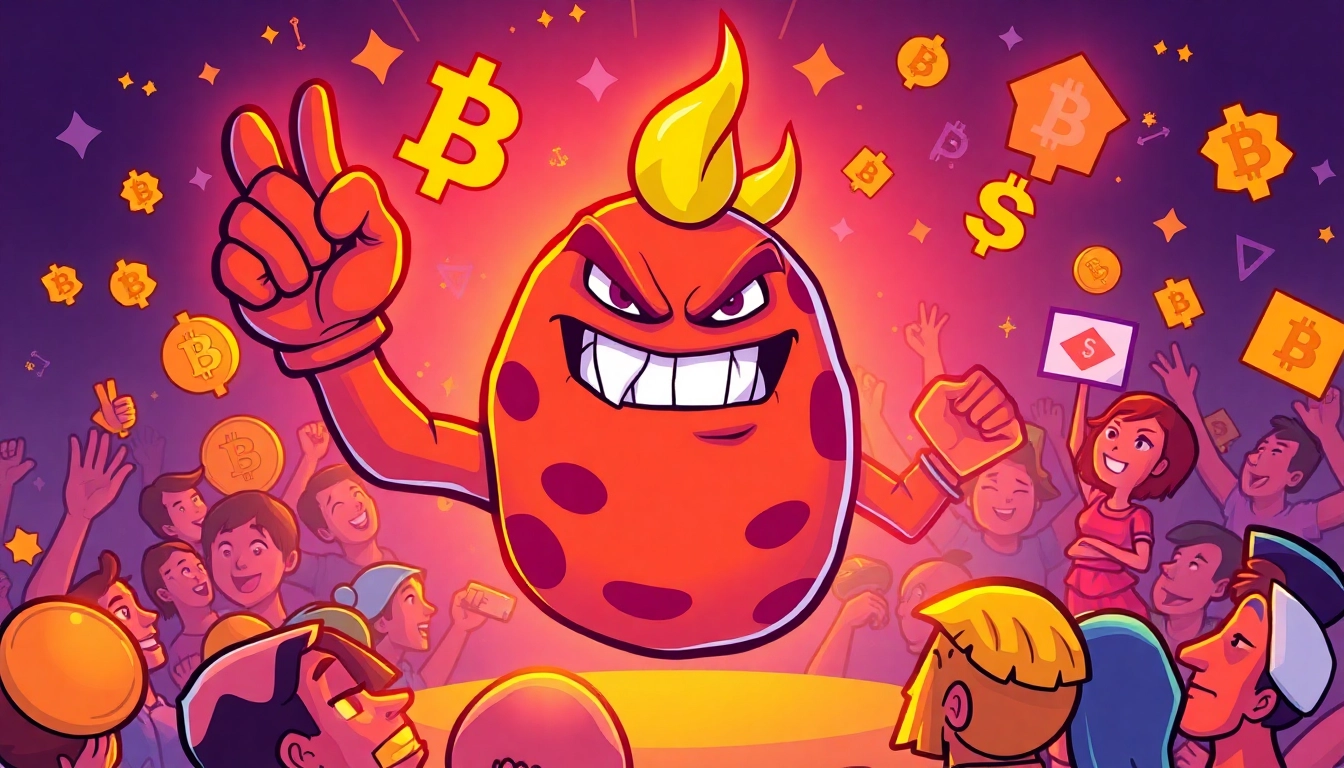 Angry Pepe Fork Army unites in a dynamic digital scene showcasing memes and blockchain symbols