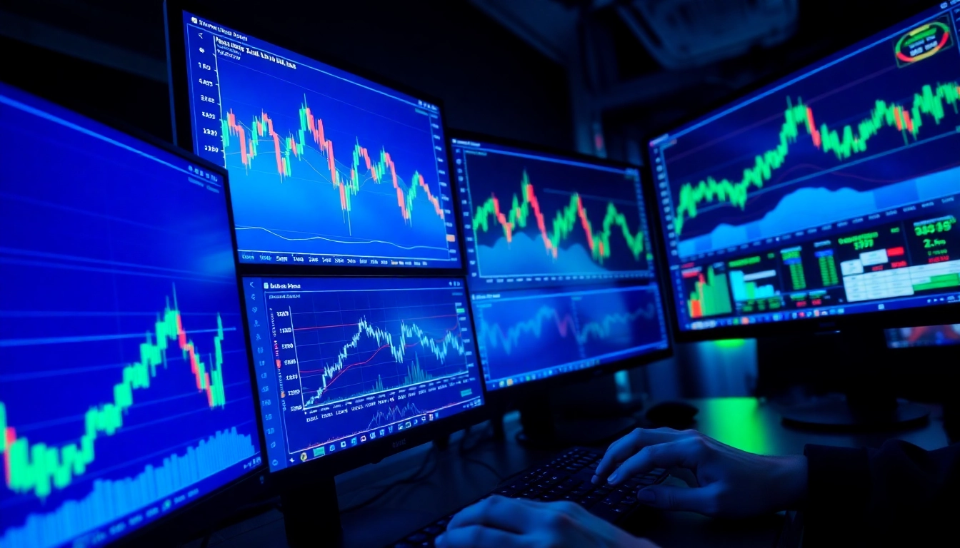 Trading view platform showcasing dynamic market charts and real-time data analysis to traders